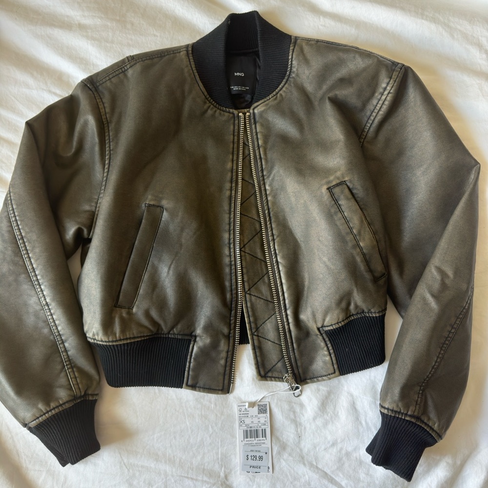 Mango Leather Jacket